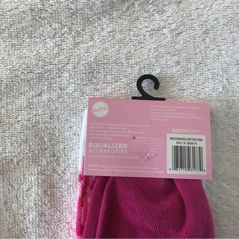 NWT Barbie crew socks size 9-13